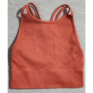 Gilly Hicks Ribbed Crop‎ Tank Top Women’s S Brown Seamless Bralette